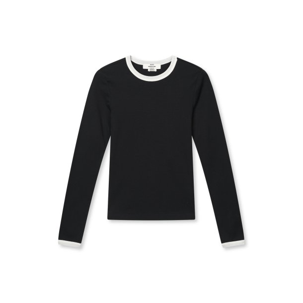 Grace jersey camille tee ls black/vanilla ice