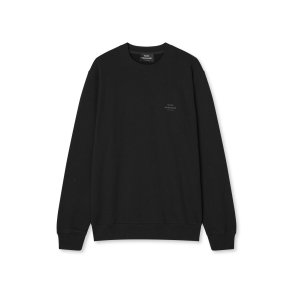 Cotton light crew logo sweat black