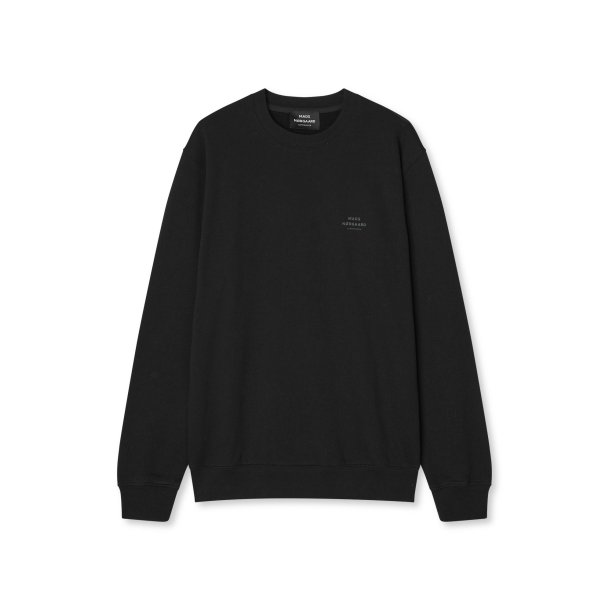 Cotton light crew logo sweat black