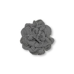 MN rose brooch stripe black/white
