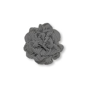 MN rose brooch stripe black/white
