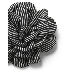 MN rose brooch stripe black/white