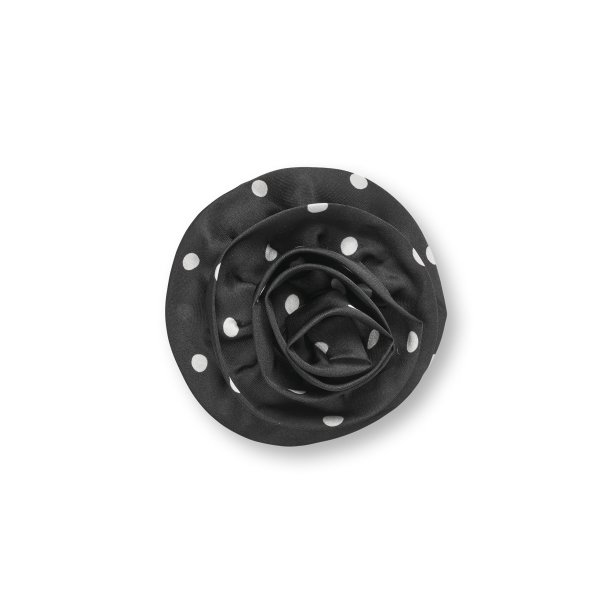 MN rose brooch dot black/white