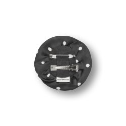 MN rose brooch dot black/white