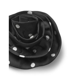 MN rose brooch dot black/white