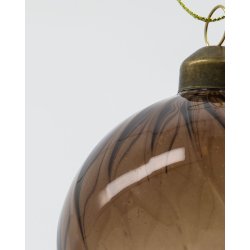 House doctor julekugle fluted amber