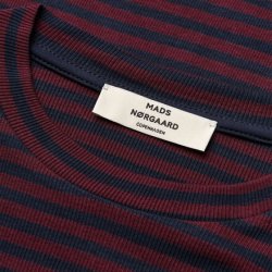 2x2 cotton stripe tuba tee sky captain/winetasting