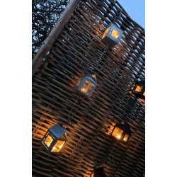 3 x hnge lanterner sort