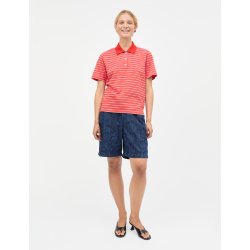 Light terry marlo polo fiery red 