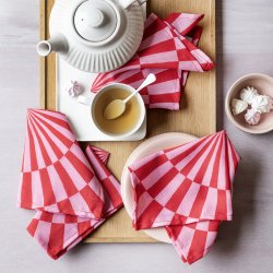 4 stk cirkusservietter rd 