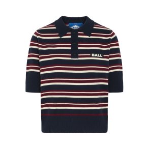 Bamarietta knit sl polo dark grey melange 