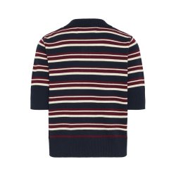 Bamarietta knit sl polo dark grey melange 