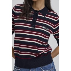 Bamarietta knit sl polo dark grey melange 