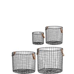 A2 living rund trd kurve sort 4stk