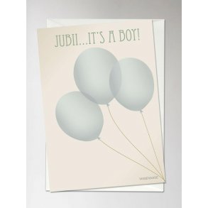 A6 kort Yes it`s a boy