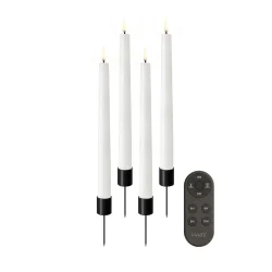 Adventsske med kronelys nordic white