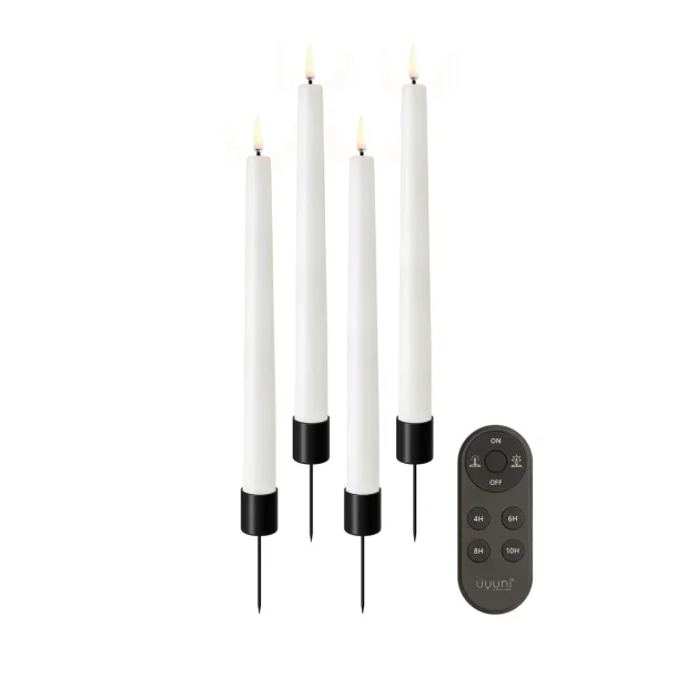 Adventsske med kronelys nordic white