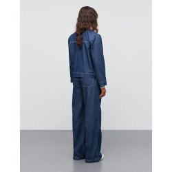 Air denim pil jacket dark blue deni