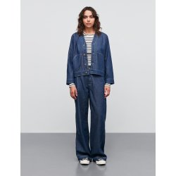 Air denim pil jacket dark blue deni