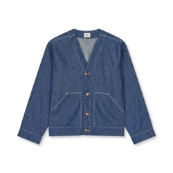 Air denim pil jacket dark blue deni