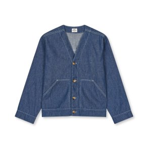 Air denim pil jacket dark blue deni