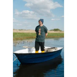 An otter coffee t-shirt green