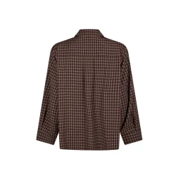 Anella check shirt chocolate 