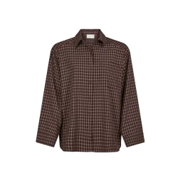 Anella check shirt chocolate 