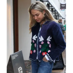 Anil jacket suzani embroidey navy