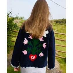 Anil jacket suzani embroidey navy