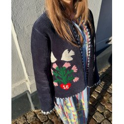 Anil jacket suzani embroidey navy