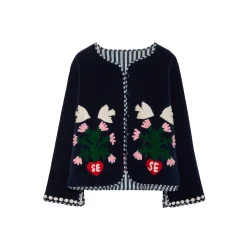 Anil jacket suzani embroidey navy