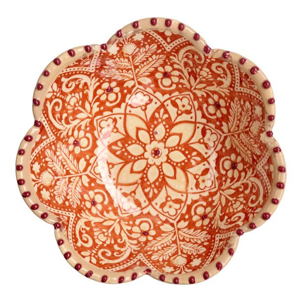 Aris Clay Scalloped sk�l lille brun