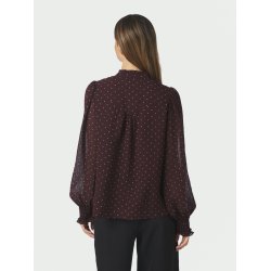Astrida dotted blouse burgundy