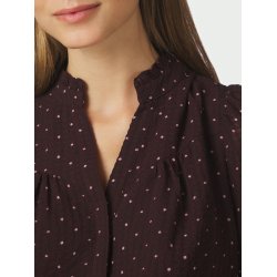 Astrida dotted blouse burgundy