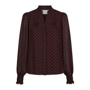 Astrida dotted blouse burgundy