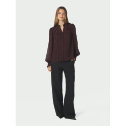 Astrida dotted blouse burgundy
