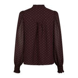 Astrida dotted blouse burgundy