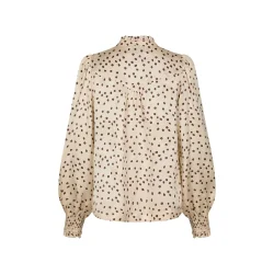 Astrida flower jacquard blouse crem