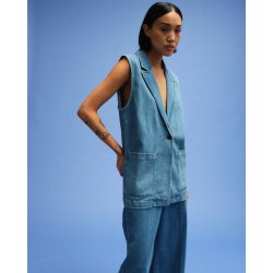 Augusta boxy blazer vest wash garda