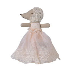 Baby mus i d�bskjole rosa 