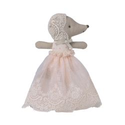 Baby mus i d�bskjole rosa 