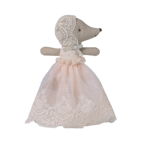 Baby mus i d�bskjole rosa 