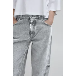 Bacammie curved jeans grey