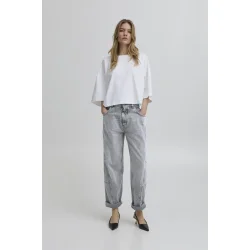 Bacammie curved jeans grey