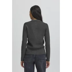 Bamarietta knit polo dark grey mel
