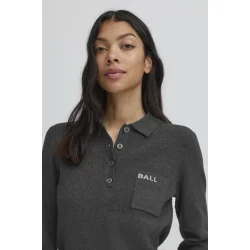 Bamarietta knit polo dark grey mel