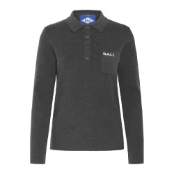 Bamarietta knit polo dark grey mel