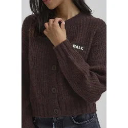 Bastacy rib cardigan coffee bean