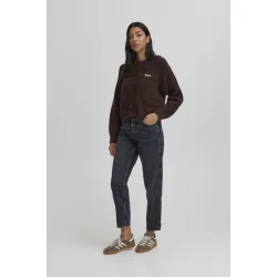 Bastacy rib cardigan coffee bean